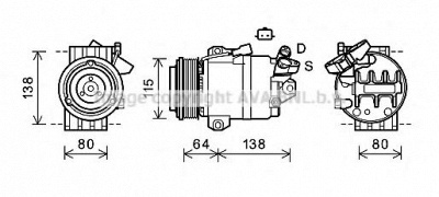 AVA QUALITY COOLING rtk565 -  Компрессор, кондиционер